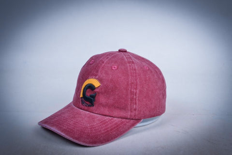 Maroon and Gold Gladiator Gunz Logo Dad Hat
