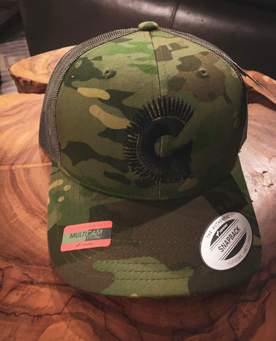 Green Multicam Tropic Trucker with Black Logo