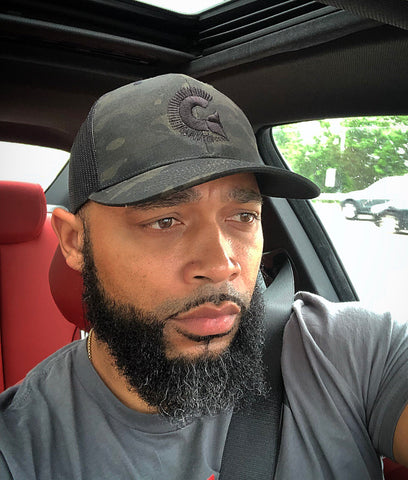 Black Multicam Trucker Hat